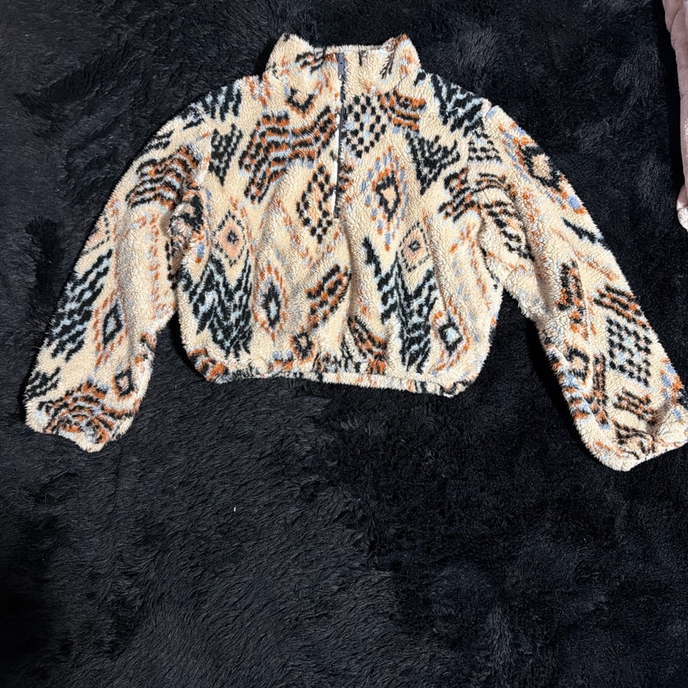 O'Neill Cream and Black Teddy Jacket